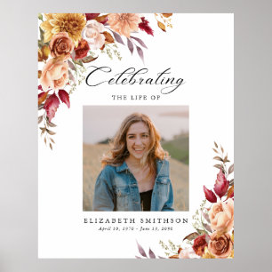 Poster Automne Programme funéraire d'automne Photo Ordre 