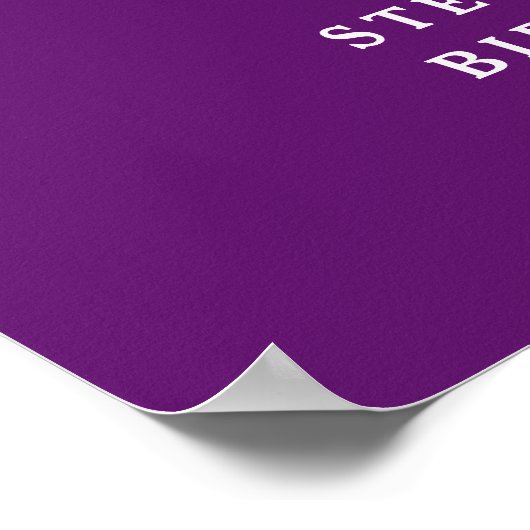 Poster Automne Purple Cheers à 70 ans Anniversaire Bienve (Coin)