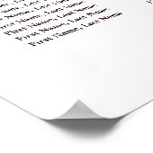 Poster Automne Romance Floral Mariage Carte de siège (Coin)