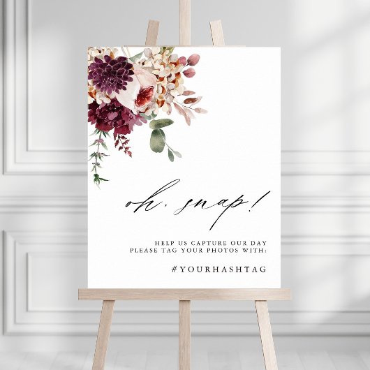 Poster Automne Romance Floral Oh Snap Mariage Signal