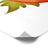 Poster Automne Rustique Bon thanksgiving Citrouille (Coin)