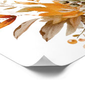 Poster Automne rustique citrouille nuptiale bienvenue (Coin)