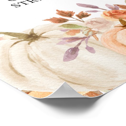 Poster Automne Rustique Citrouille Onederday Photo Booth (Coin)