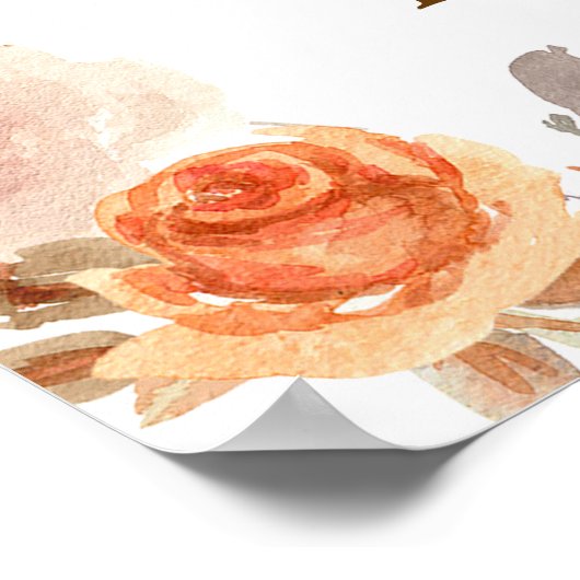 Poster Automne Rustique Citrouille Onederday Welcome (Coin)