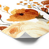 Poster Automne Rustique Cutie baby shower à tarte bienven (Coin)