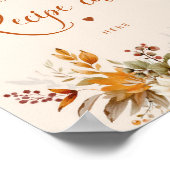 Poster Automne rustique laissez votre carte de recette ic (Coin)
