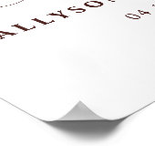 Poster Automne rustique peint boho fleuri mariage accueil (Coin)