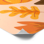 Poster Automne sans couture motif, mignonne texture de de (Coin)