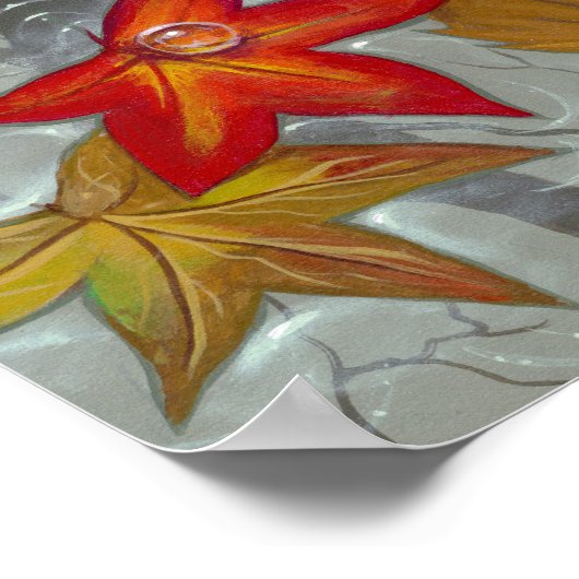 Poster Automne Sirène imaginaire Art Imprimer (Coin)