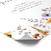 Poster Automne Sunshine Fleur sauvage Mariage Open Bar (Coin)