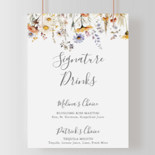 Poster Automne Sunshine Fleur sauvage Signature Boissons