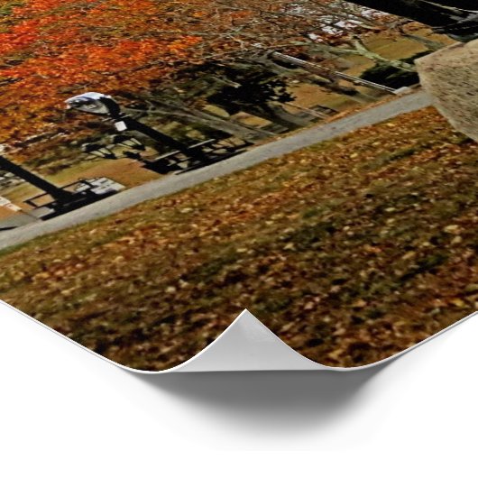 Poster Automne sur Cole's Hill, Plymouth, MA - imprimer (Coin)