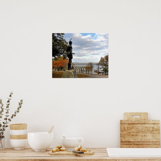 Poster Automne sur Cole's Hill, Plymouth, MA - imprimer (Cuisine)