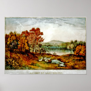 Poster Automne sur le lac George