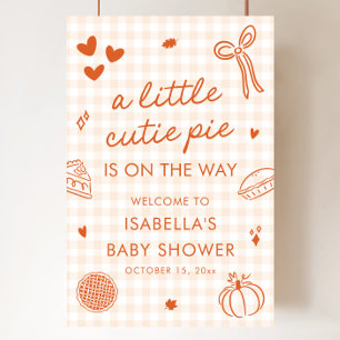Poster Automne Une Petite Cutie Baby shower à tarte Affic