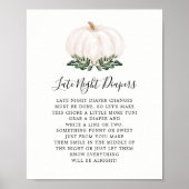 Poster Automne Vert Citrouille Dernier Night Diapers Jeu (Devant)