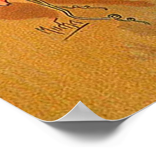 Poster Automne vintage par Alphonse Mucha (Coin)