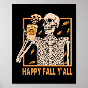 Poster Automne Vous Les Femmes Halloween Squelette Épice