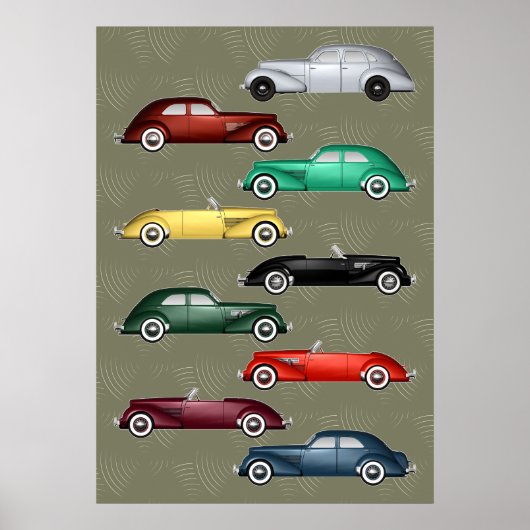 Poster Automobile Baby Duesenberg et Cord (Devant)