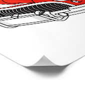 Poster Automobile classique rouge 1948 (Coin)