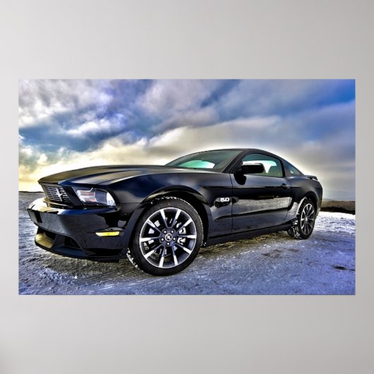 Poster Automobile Muscle voiture Mustang (Devant)