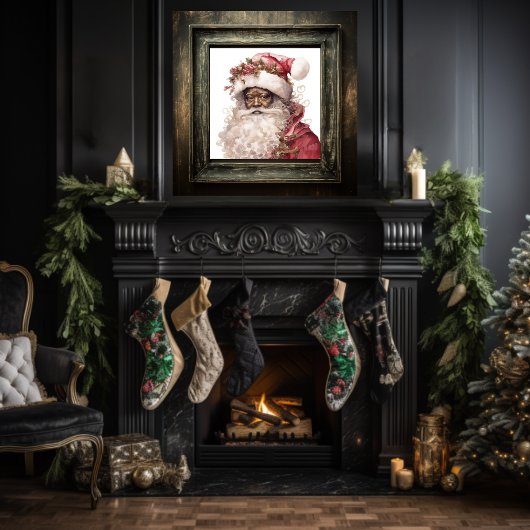 Poster Autonomiser Père Noël noire