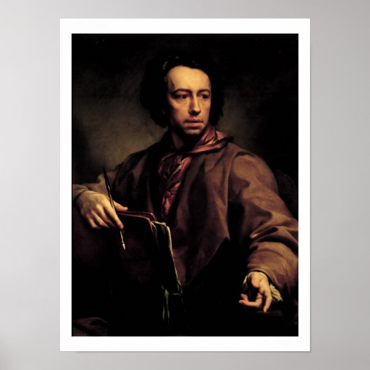 Poster Autoportrait, 1773 (huile sur panneau) (Devant)
