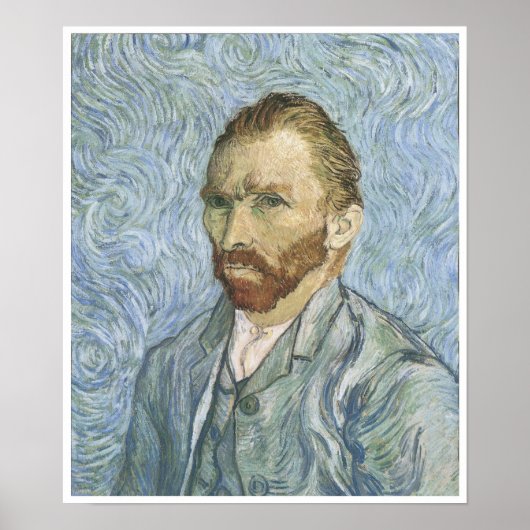 Poster Autoportrait, 1889, Vincent Van Gogh (Devant)
