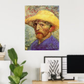 Poster Autoportrait avec Casquette de paille par Vincent  (Bureau à domicile)