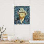 Poster Autoportrait avec Casquette Felt Vincent van Gogh (Cuisine)