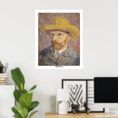 Poster Autoportrait avec Casquette paille par Vincent van (Bureau à domicile)