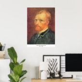 Poster Autoportrait avec col blanc par van Gogh (Bureau à domicile)