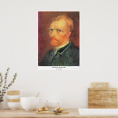 Poster Autoportrait avec col blanc par van Gogh (Cuisine)