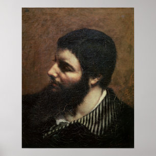 Poster Autoportrait avec collier rayé