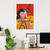 Poster Autoportrait avec halo et serpent (Bureau à domicile)