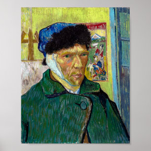 Poster Autoportrait avec l'oreille bandée Van Gogh