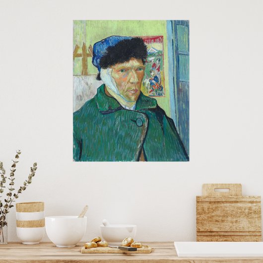 Poster Autoportrait avec oreille bandée (Cuisine)