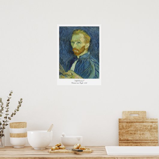 Poster "Autoportrait" avec Palette, Vincent van Go (Cuisine)