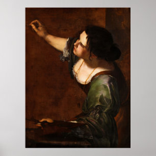 Poster Autoportrait comme l'Allégorie de la Peinture