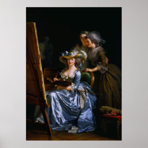 Poster Autoportrait d'Adélaïde Labille-Guiard avec deux p