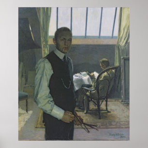 Poster Autoportrait dans le Studio, 1904