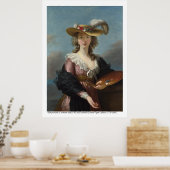 Poster Autoportrait dans un Casquette de paille 1782 (Cuisine)