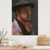 Poster Autoportrait dans un Casquette souple, Edgar Degas (Cuisine)