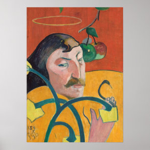 Poster Autoportrait de Paul Gauguin  , 1889 (huile sur le