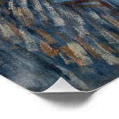 Poster Autoportrait de Van Gogh avec Casquette gris brill (Coin)