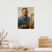 Poster Autoportrait de Van Gogh devant son chevalet (Cuisine)