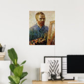 Poster Autoportrait de Van Gogh devant son chevalet (Bureau à domicile)