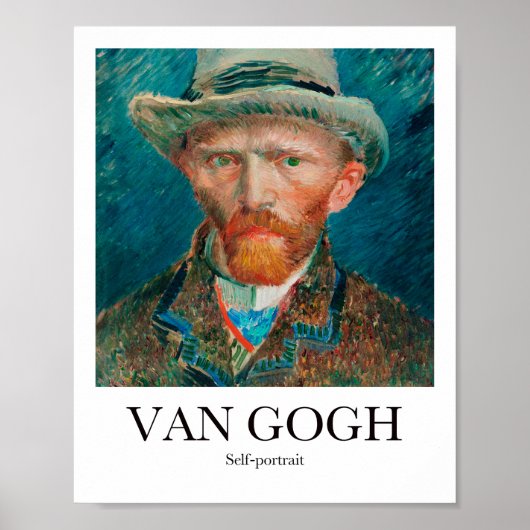Poster Autoportrait de Vincent Van Gogh (Devant)