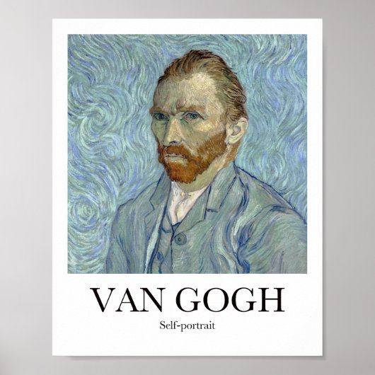 Poster Autoportrait de Vincent van Gogh (Devant)