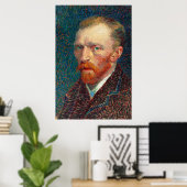 Poster Autoportrait de Vincent Van Gogh (1887). (Bureau à domicile)
